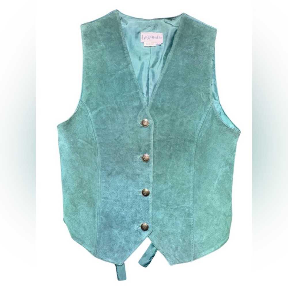 Bagatelle Women's Teal Suede Vest